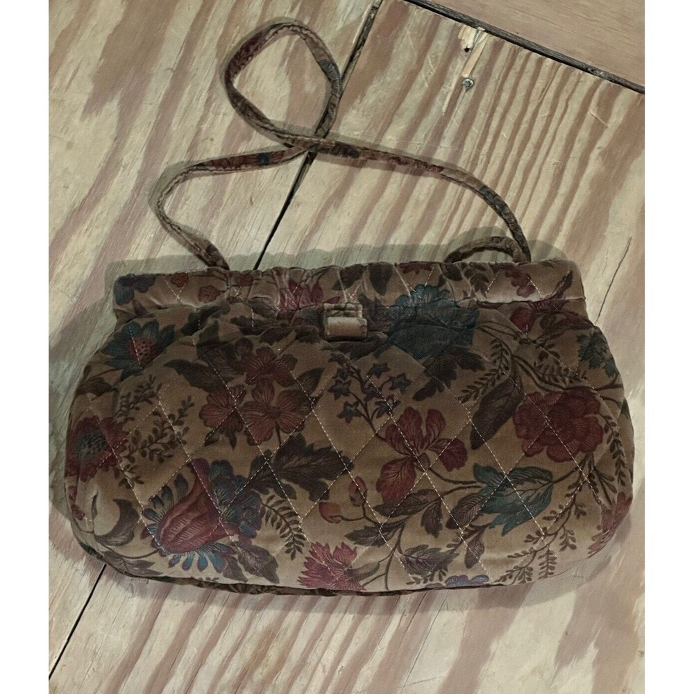 Richmark Vintage Floral Tapestry Boho Retro Purse Shoulder Hinge Closure‎ Lined